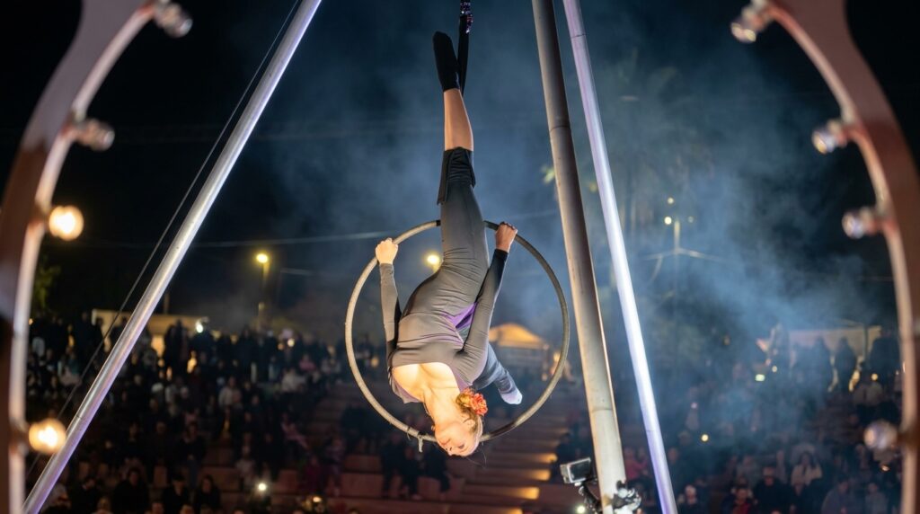 Cerchi uno spettacolo unico per il tuo evento in Puglia? Scopri la nostra esibizione di giocoleria con il fuoco, che unisce abilità circensi, danze esotiche e spettacoli LED per un intrattenimento indimenticabile. Offriamo performance di mangiafuoco, sputafuoco e fachirismo, insieme a danze del ventre e tribal fusion arricchite da effetti luminosi. Completa il tuo evento con servizi di cartomanzia per un tocco di mistero. Disponibili in Puglia e nelle regioni vicine, adattiamo lo spettacolo a ogni tipo di evento, garantendo sicurezza e un’esperienza straordinaria. Perfetto per matrimoni, feste private, eventi aziendali e molto altro!