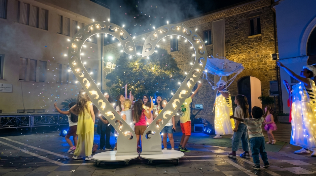 Spettacolo di mimi luminosi con bolle, fumo, sparkular e coriandoli. Unici in Italia. Per matrimoni, feste, eventi aziendali e sagre in Puglia e regioni vicine. Emozione garantita.