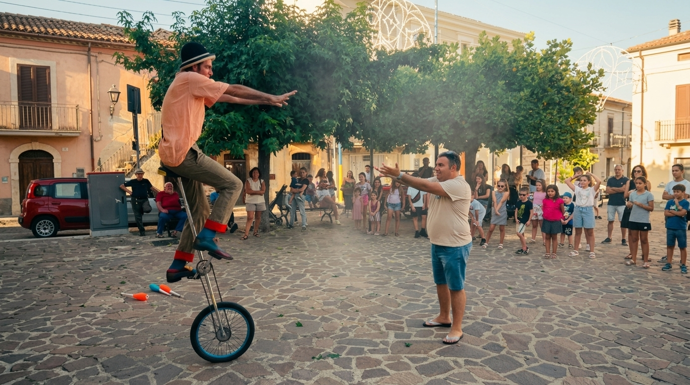 giocoliere-equilibrista-monociclo-giraffa-artistidistrada-puglia